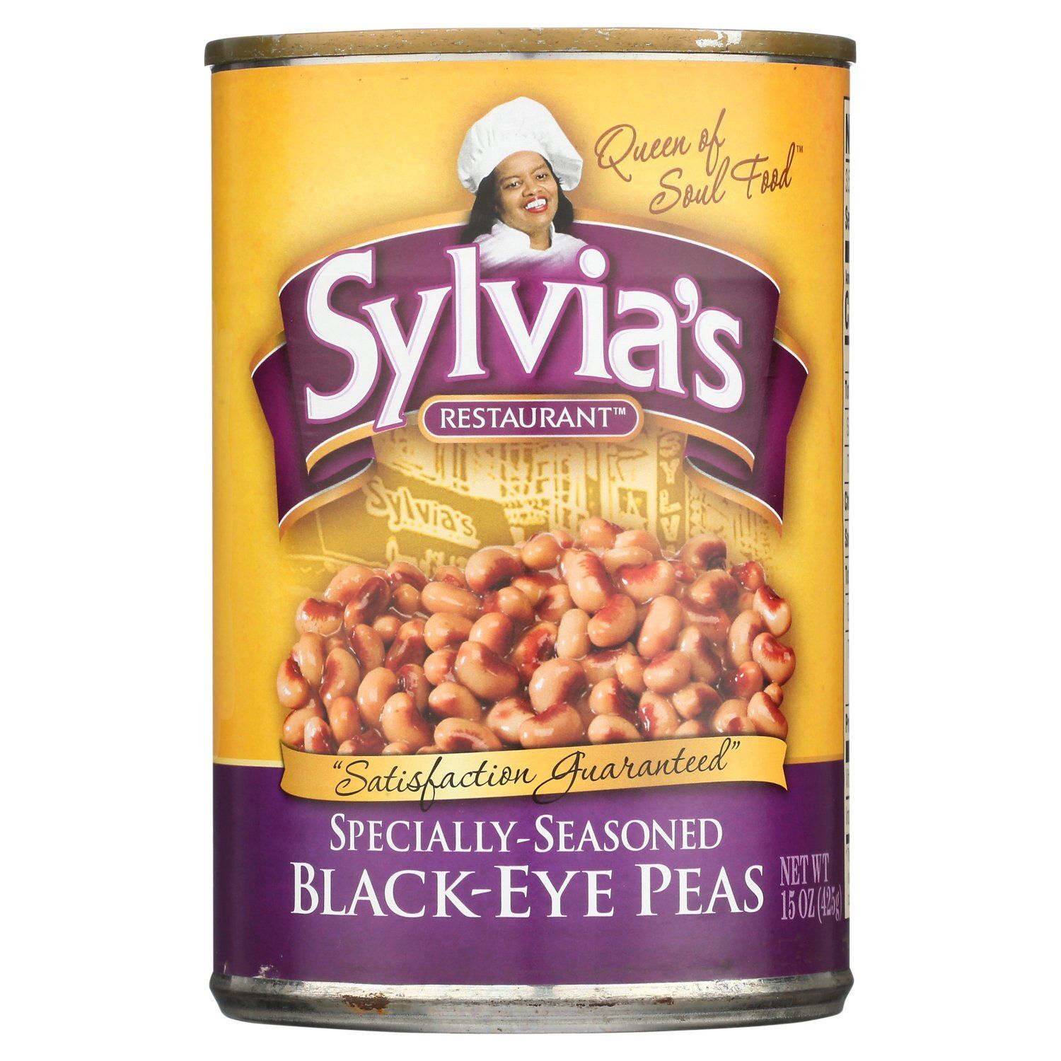 Sylvia's Restaurant Specially-Seasoned Black-Eye Peas, 15 oz