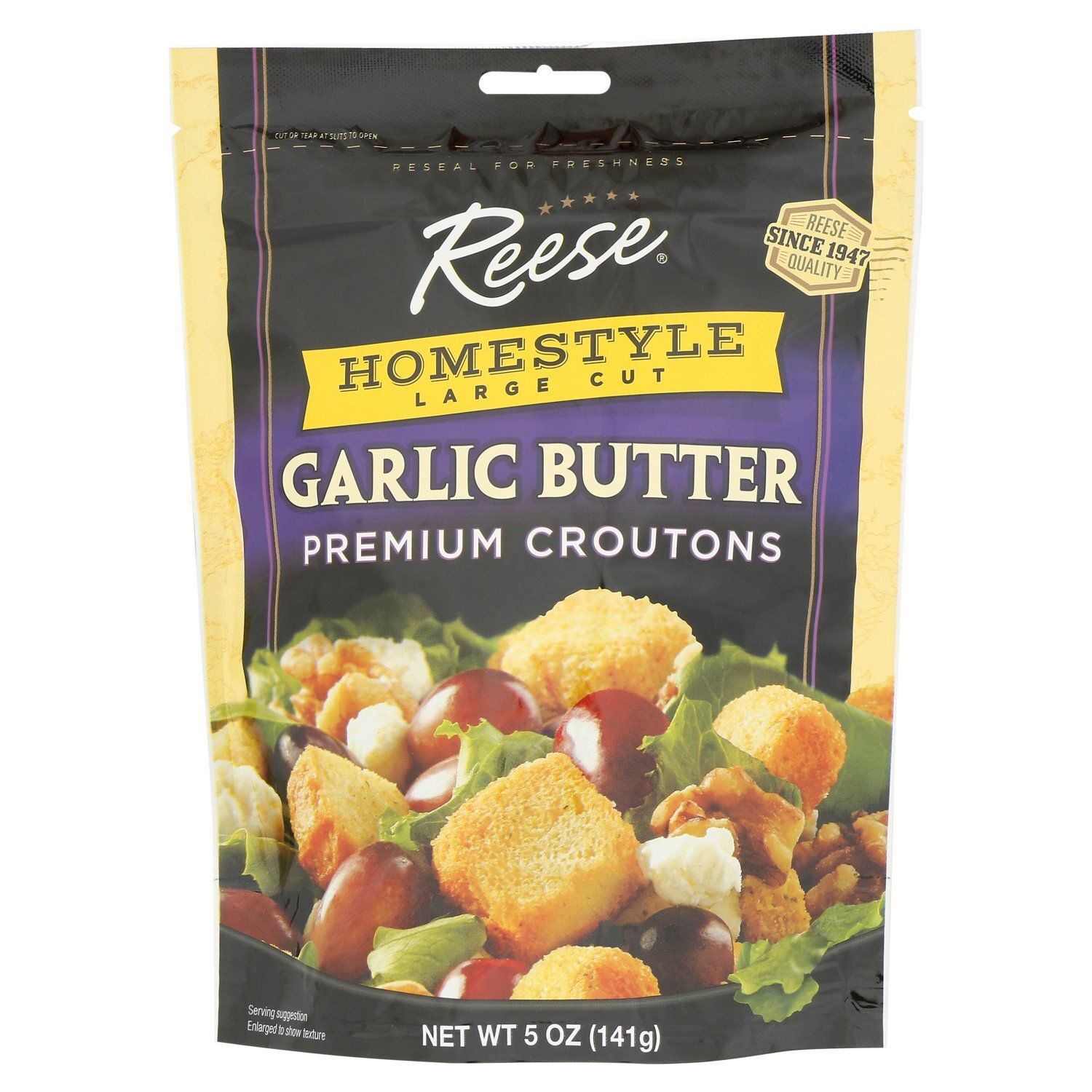 Reese Homestyle Large Cut Garlic Butter Premium Croutons, 5 oz