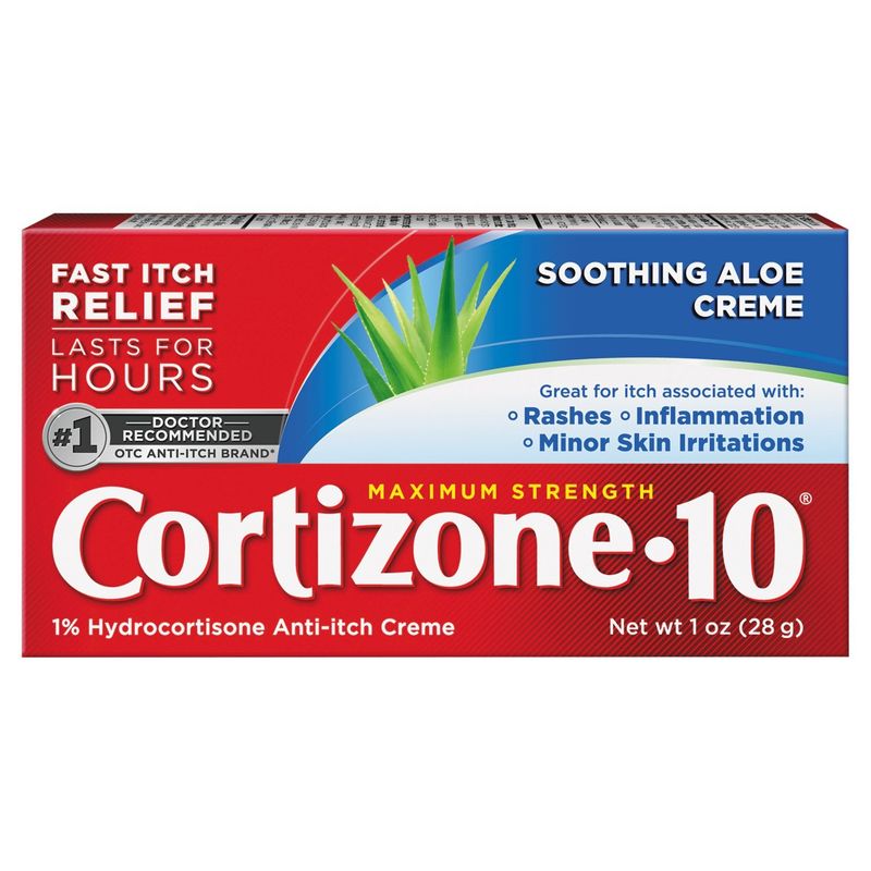 Cortizone-10 Maximum Strength Soothing Aloe Anti-Itch Creme, 1 oz