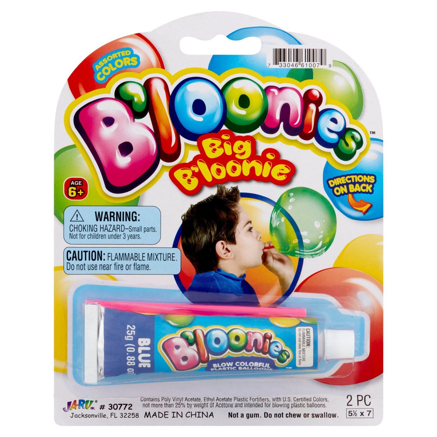 Ja-Ru B'loonies Assorted Colors Plastic Balloons, Age 6+