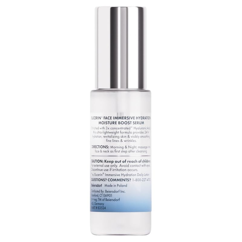 Eucerin Face Immersive Hydration Moisture Boost Serum, 1 fl oz