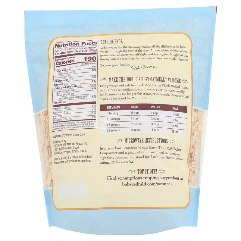 Bob's Red Mill Extra Thick Rolled Oats, 32 oz