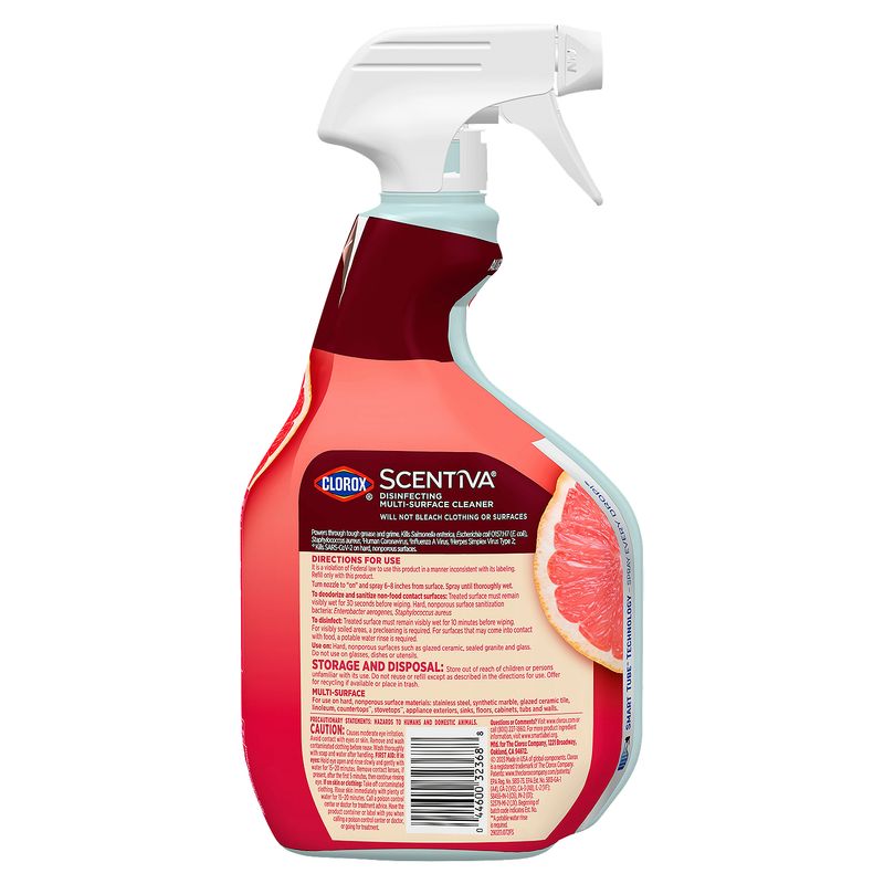 Clorox Scentiva Grapefruit &amp; Orange Blossom Disinfecting Multi-Surface Cleaner, 32 fl oz