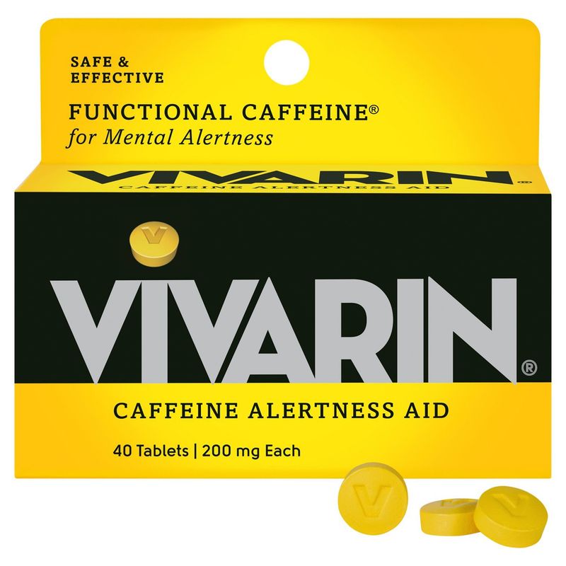 Vivarin Caffeine Alertness Aid Tablets, 200 mg, 40 count