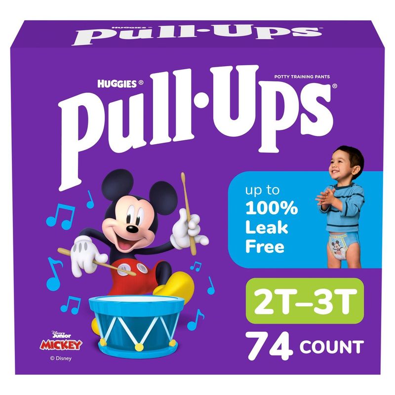 Huggies Pull-Ups Disney Junior Mickey Potty Training Pants, Size 2T-3T, 16-34 lbs, 74 count