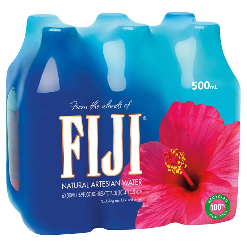 Fiji Natural Artesian Water, 16.9 fl oz, 6 count