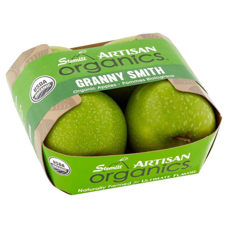 Stemilt Artisan Organics Granny Smith Organic Apples, 4 count