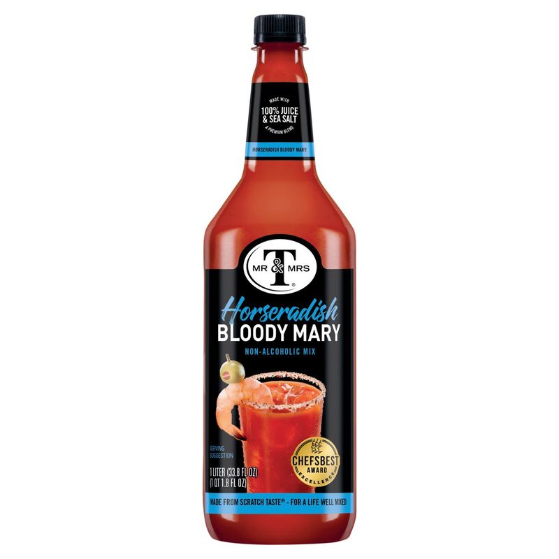 Mr &amp; Mrs T Horseradish Bloody Mary Non-Alcoholic Mix, 33.8 fl oz