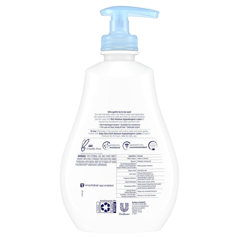 Baby Dove Sensitive Skin Care Rich Moisture Hypoallergenic Baby Wash, 13 oz