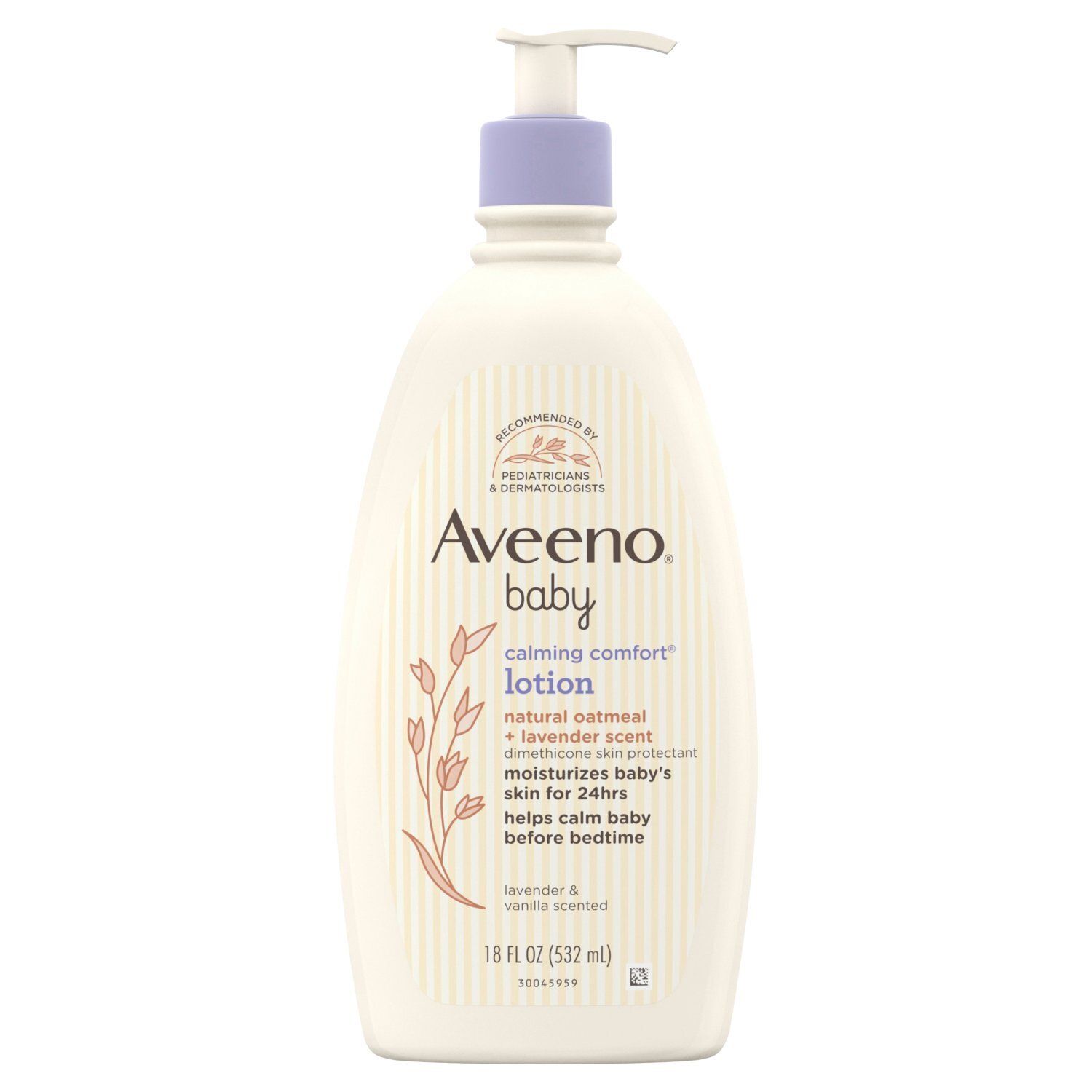 Aveeno Baby Lavender &amp; Vanilla Scented Calming Comfort Lotion, 18 fl oz