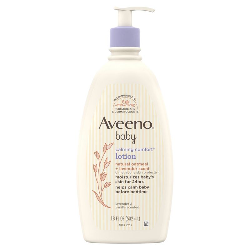 Aveeno Baby Lavender &amp; Vanilla Scented Calming Comfort Lotion, 18 fl oz
