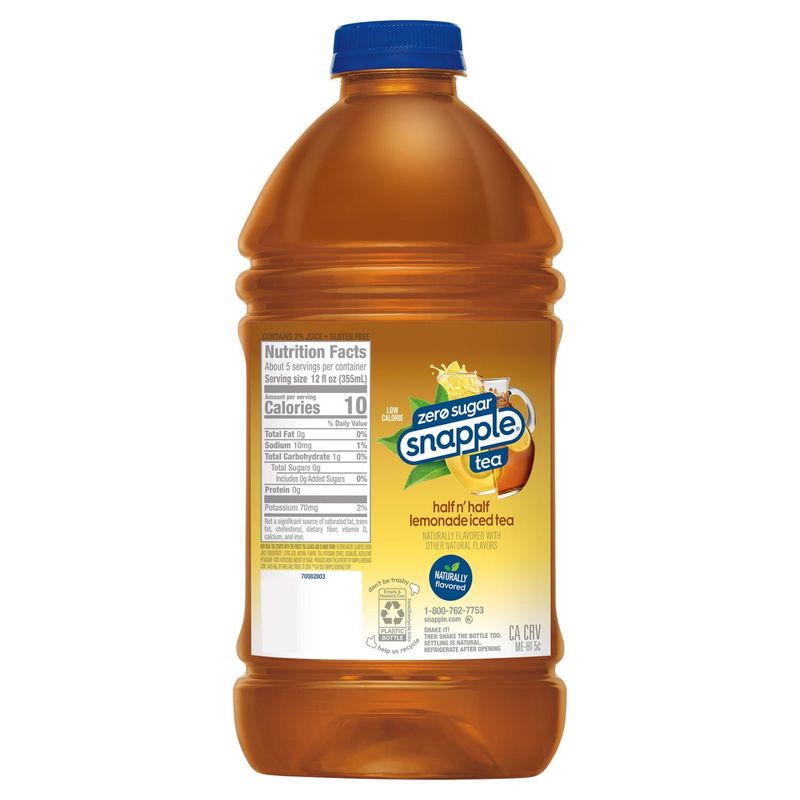 Snapple  Zero Sugar Half n' Half Lemonade Iced Tea, 64 fl oz