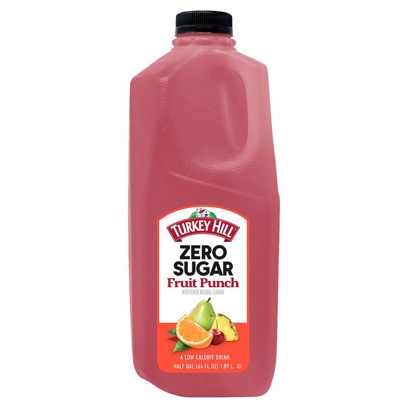 Turkey Hill Zero Sugar Fruit Punch, 64 fl oz