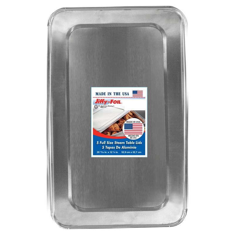 Jiffy-Foil Full Size Steam Table Lids, 5 count