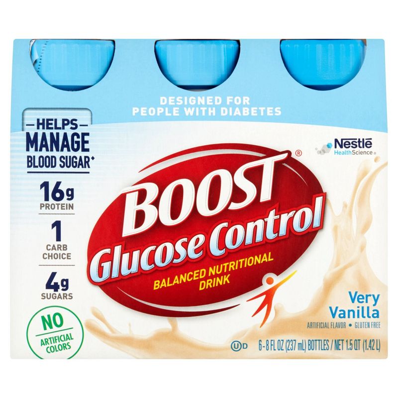 Nestlé Boost Glucose Control Very Vanilla Balanced Nutritional Drink, 8 fl oz, 6 count