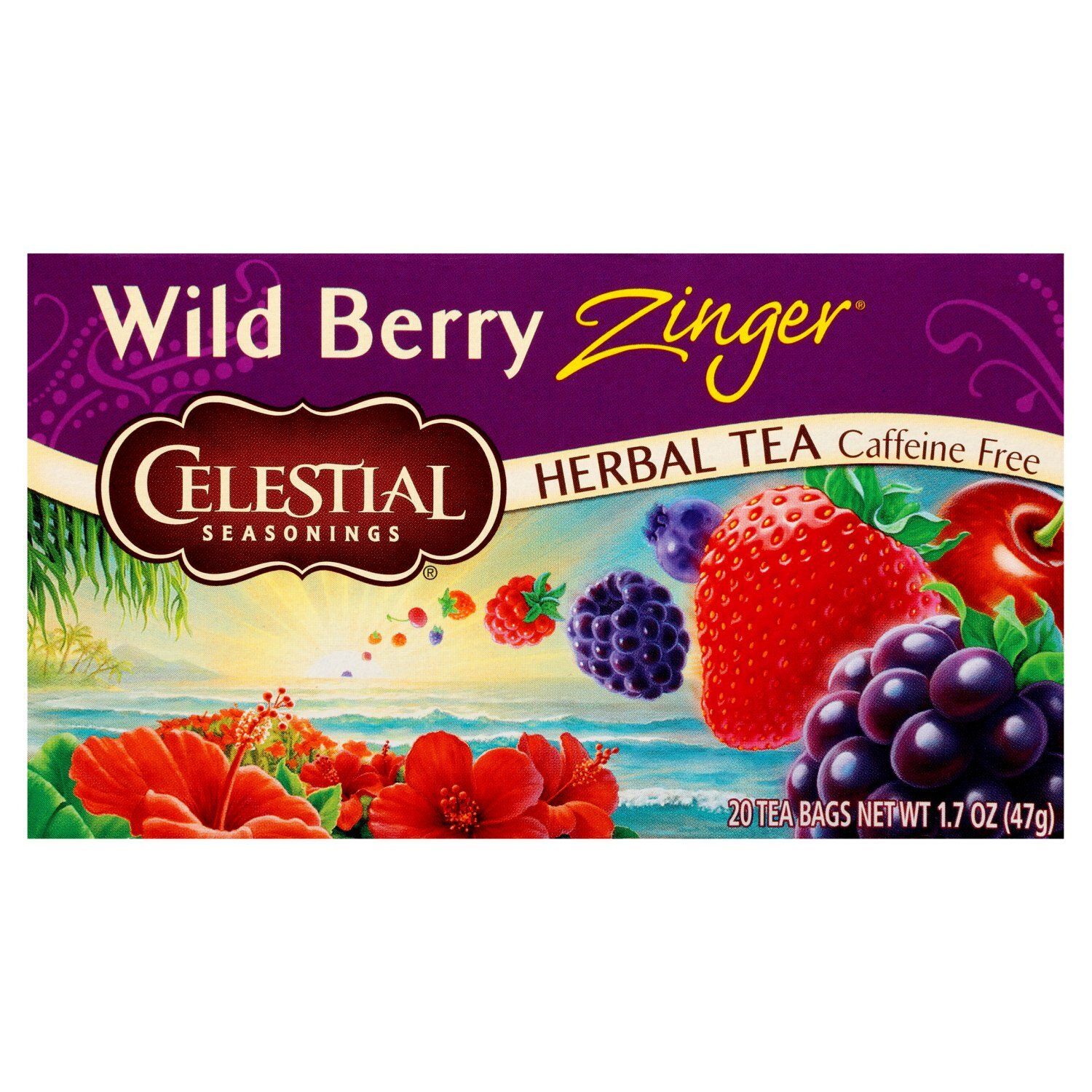 Celestial Seasonings Wild Berry Zinger Herbal Tea Bags, 20 count, 1.7 oz