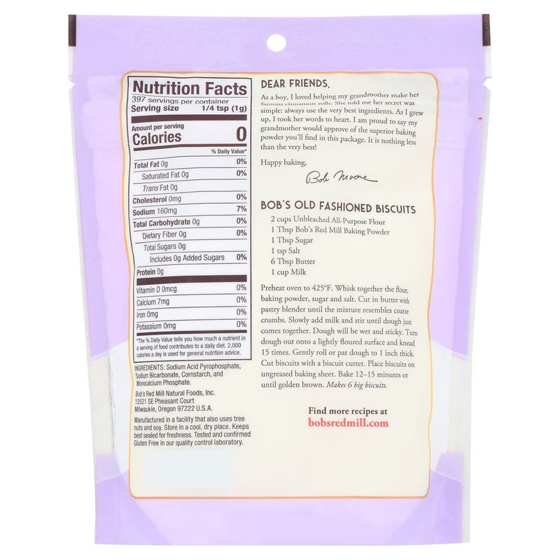 Bob's Red Mill Double Acting No Added Aluminum Baking Powder, 14 oz