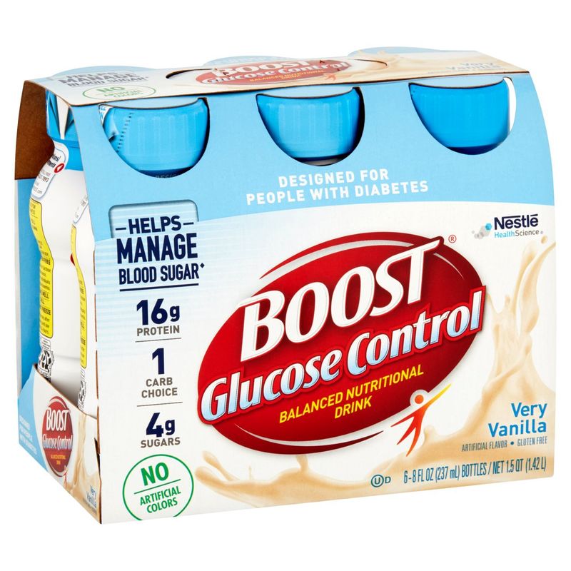 Nestlé Boost Glucose Control Very Vanilla Balanced Nutritional Drink, 8 fl oz, 6 count