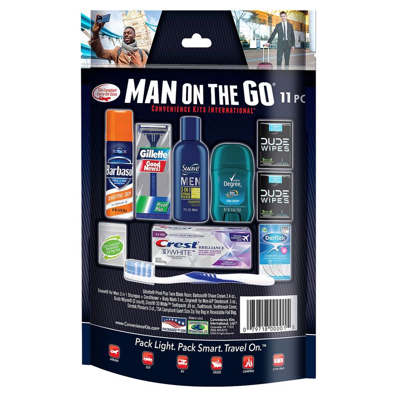 Convenience Kits International 11 pc Man on the Go Travel Kit