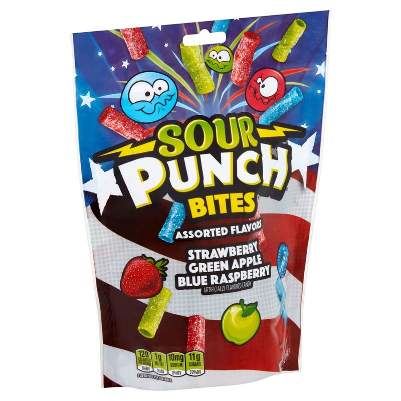 Sour Punch Bites Assorted Flavors Candy, 9 oz