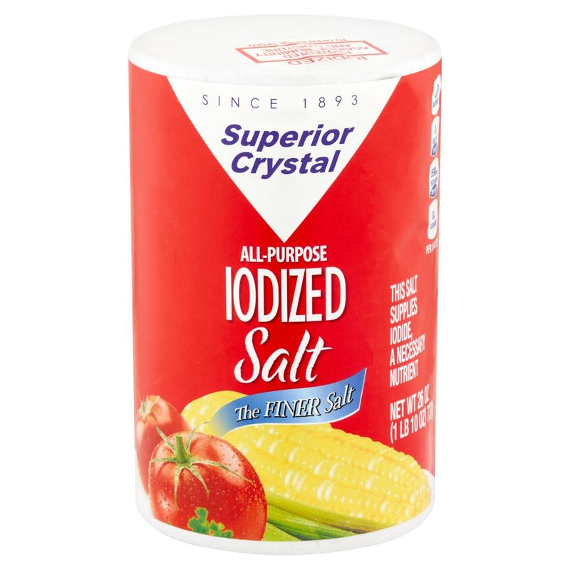 Superior Crystal All-Purpose Iodized Salt, 26 oz