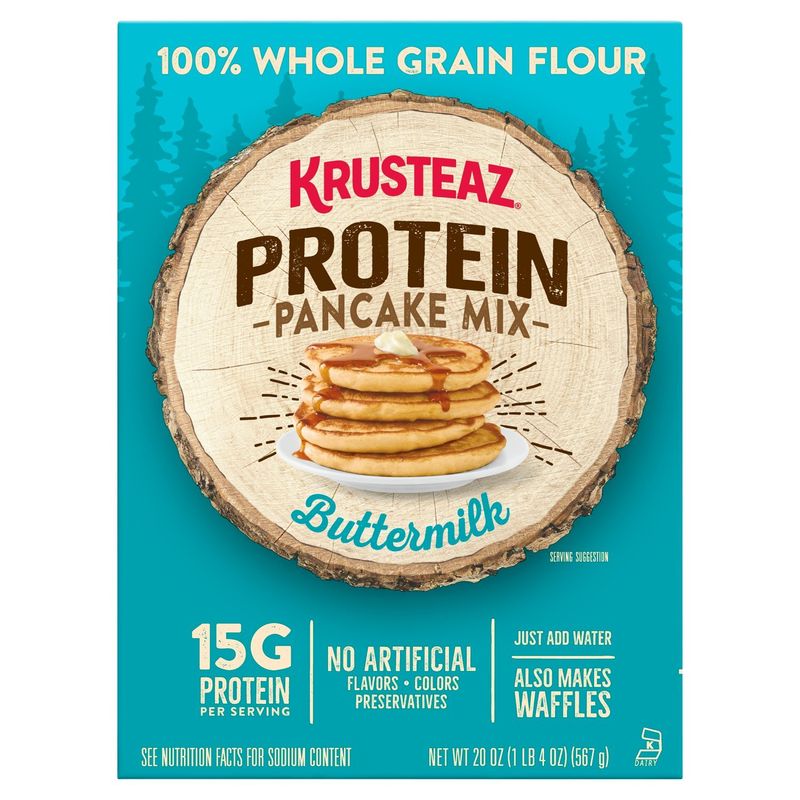 Krusteaz Protein Buttermilk Pancake Mix, 20 oz