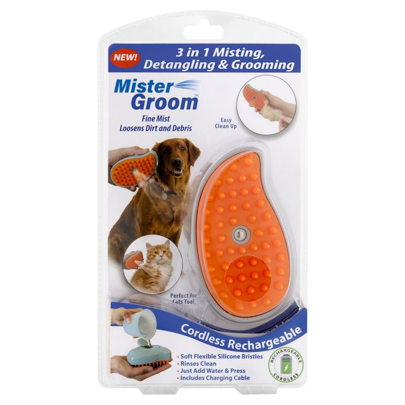 Mister Groom 3 in 1 Misting, Detangling &amp; Grooming Brush