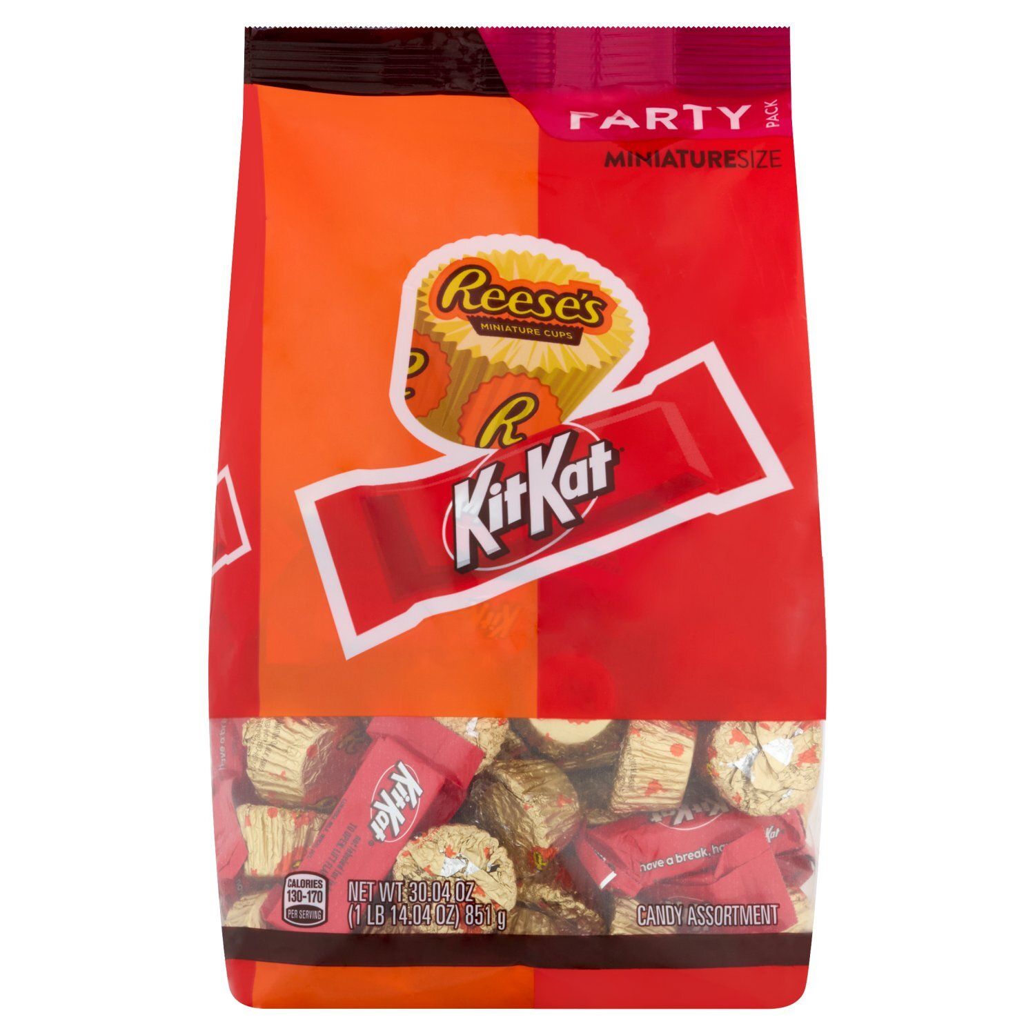 Hershey's Reese's and KitKat Miniature Size Candy Assortment Party Pack, 30.04 oz