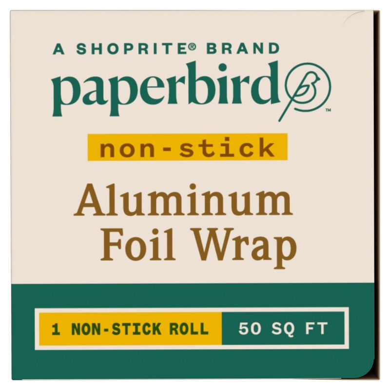 Paperbird Non-Stick Aluminum Foil Wrap, 50 sq ft, 1 count