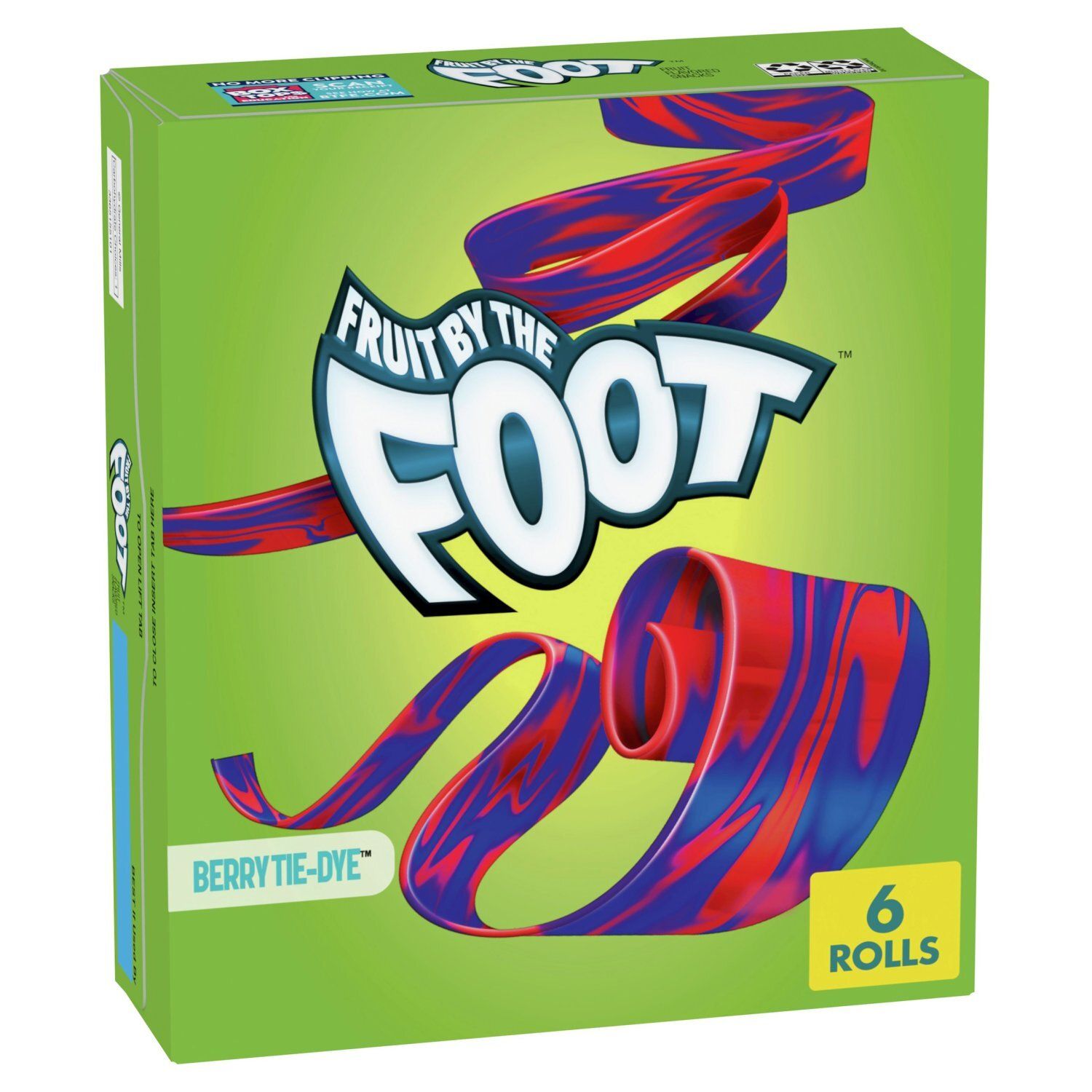 Fruit by the Foot Berry Tie-Dye Fruit Flavored Snacks, 0.75 oz, 6 count