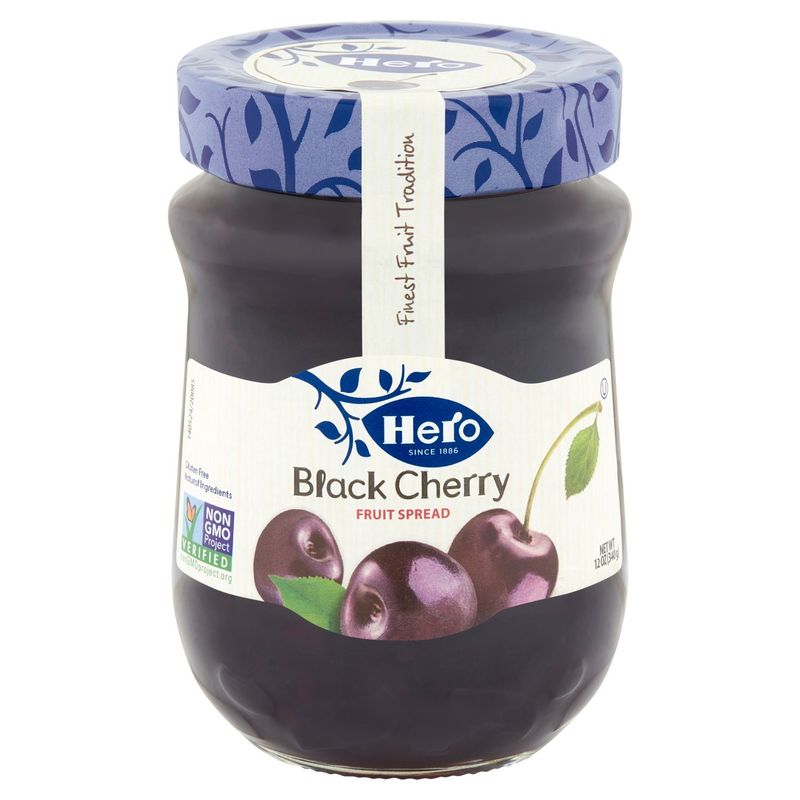Hero Black Cherry Fruit Spread, 12 oz