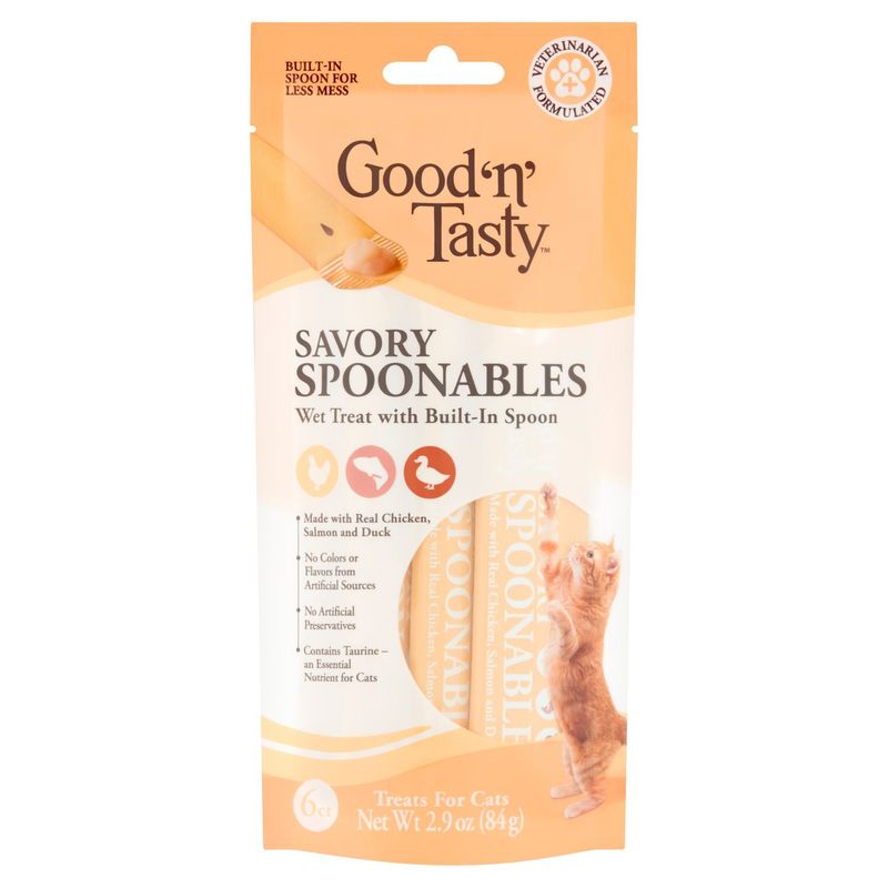 Good 'n' Tasty Savory Spoonables Treats for Cats, 6 count, 2.9 oz