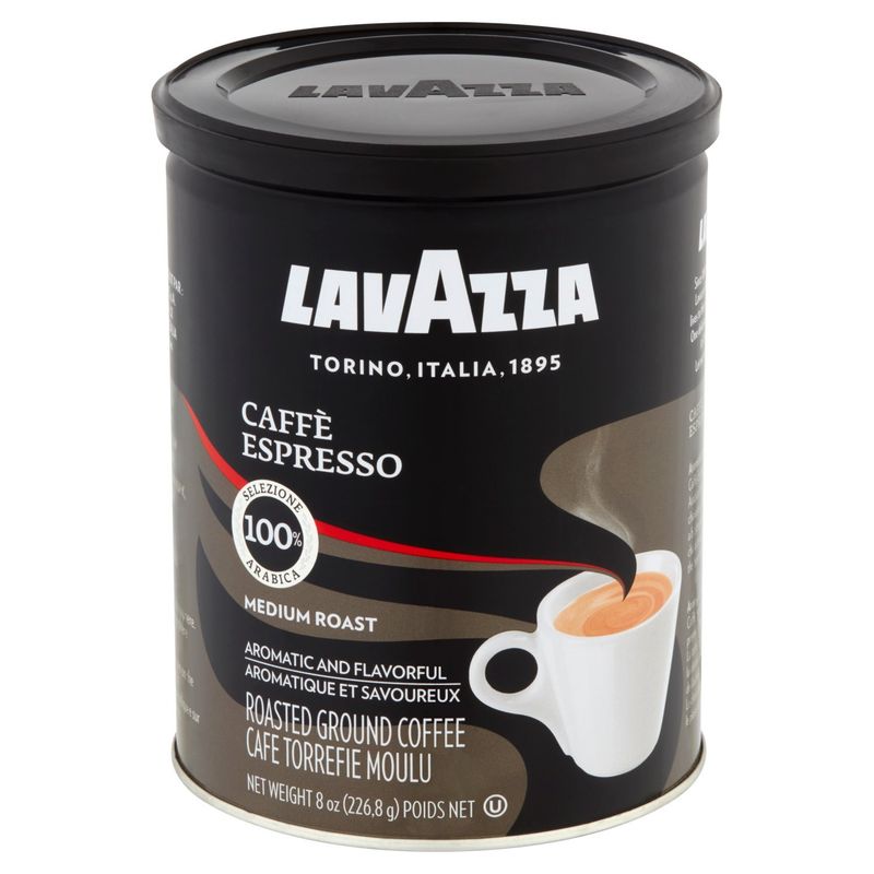 Lavazza Medium Roast Caffè Espresso Roasted Ground Coffee, 8 oz