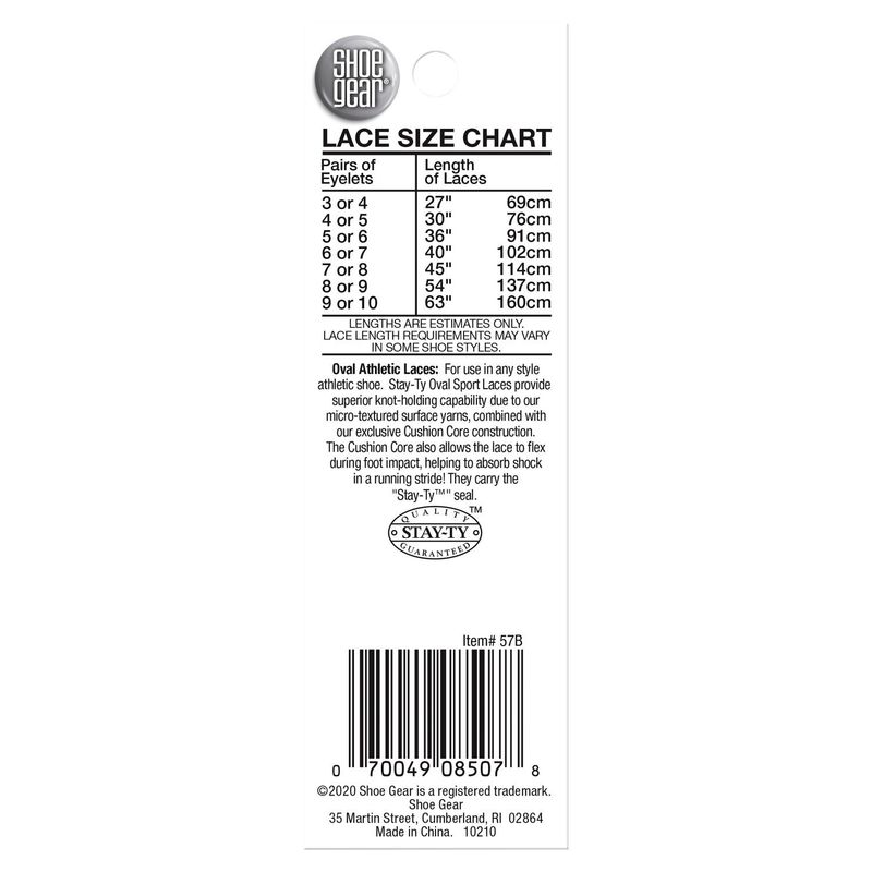 Shoe Gear 45" Athletic Oval Laces, 1 pair
