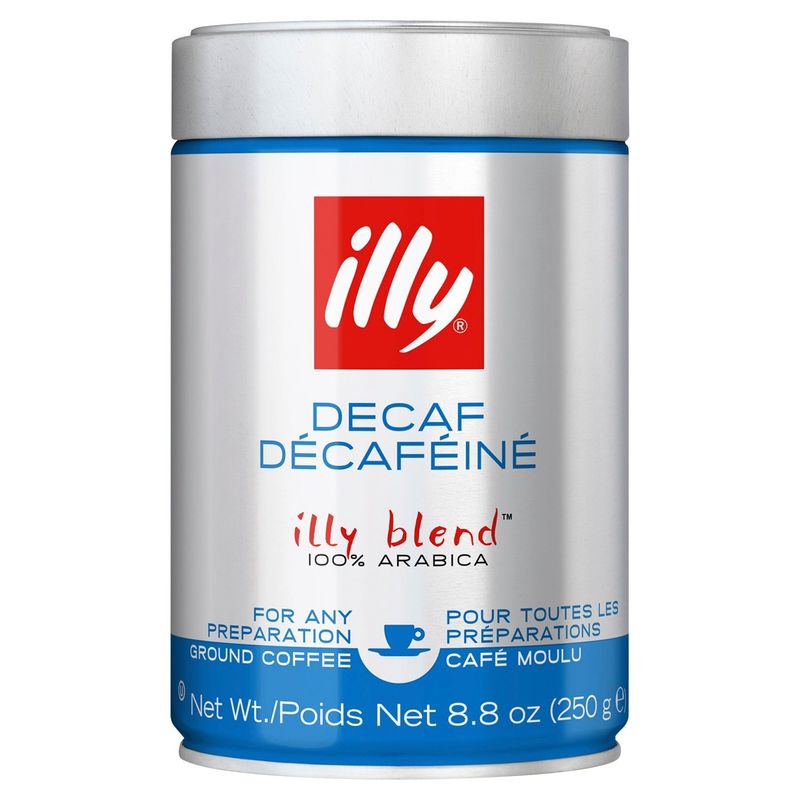 illy Decaf for Any Preparation Ground Coffee, 8.8 oz