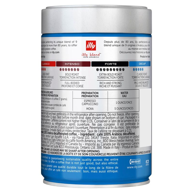 illy Decaf for Any Preparation Ground Coffee, 8.8 oz