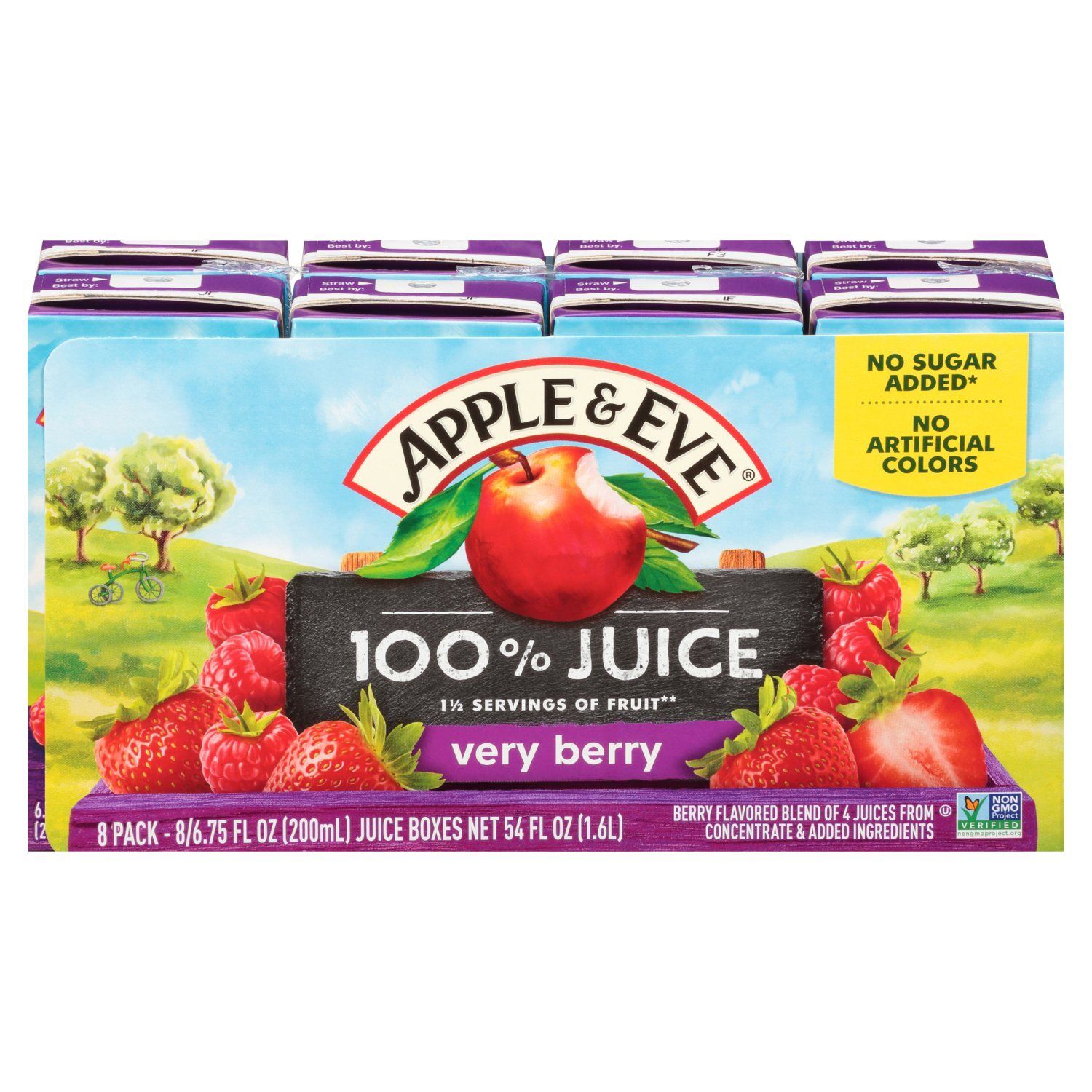 Apple &amp; Eve Very Berry 100% Juice, 6.75 fl oz, 8 count