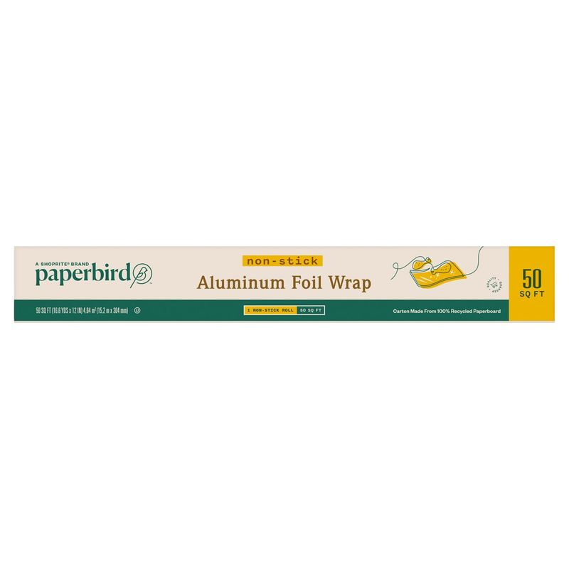 Paperbird Non-Stick Aluminum Foil Wrap, 50 sq ft, 1 count