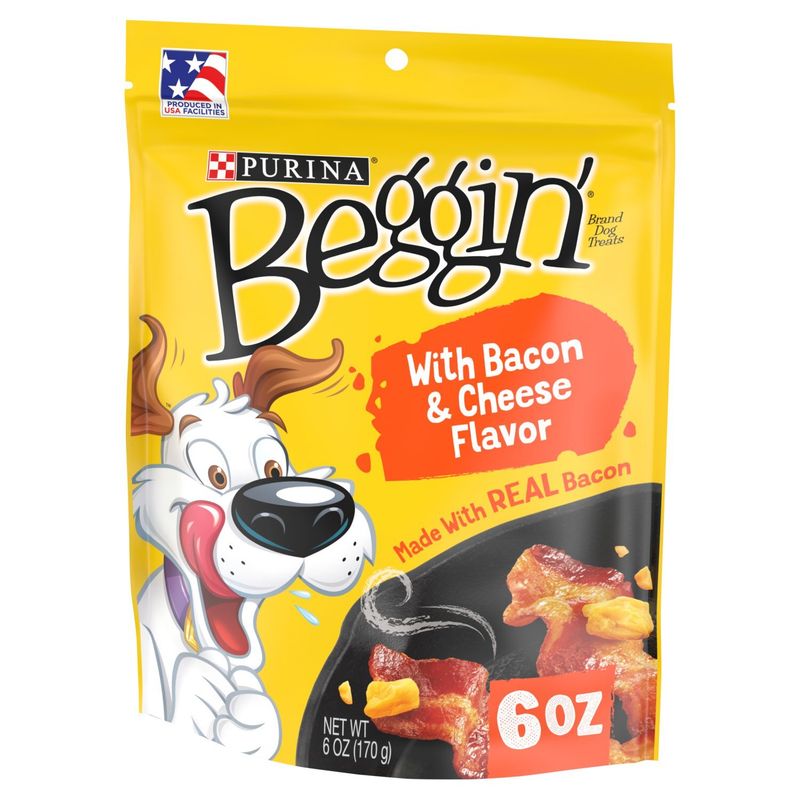 Purina Beggin' with Bacon &amp; Cheese Flavor Dog Treats, 6 oz