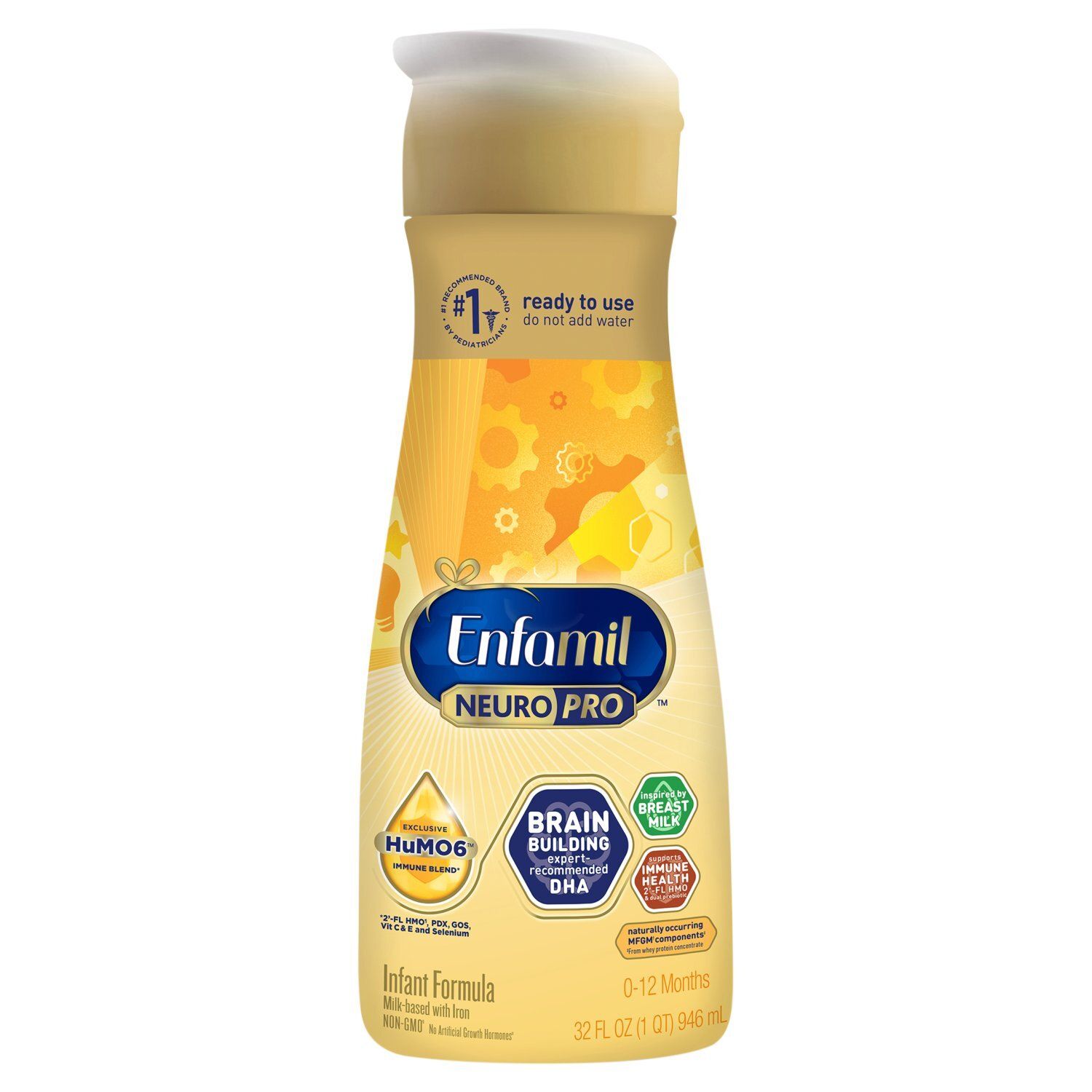 Enfamil NeuroPro Baby Formula, Exclusive Immune Supporting HuMO6 Blend, Ready-to-Feed, 32 Fl Oz