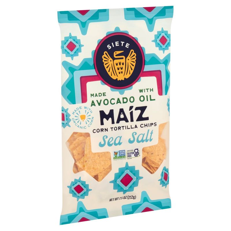Siete Sea Salt Maiz Corn Tortilla Chips, 7.5 oz