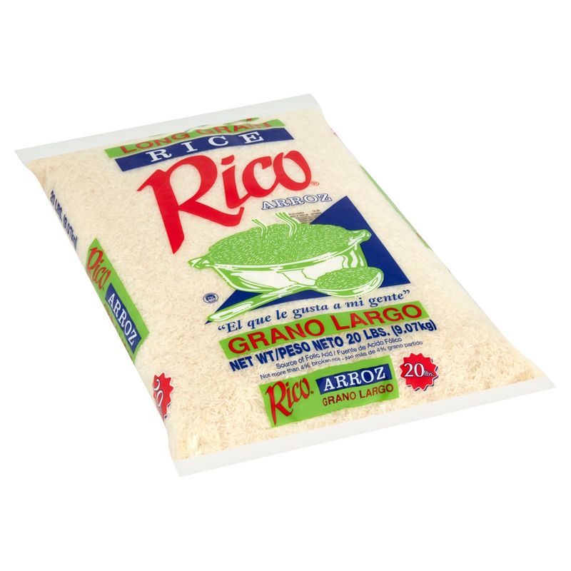 Rico Long Grain Rice, 20 lbs