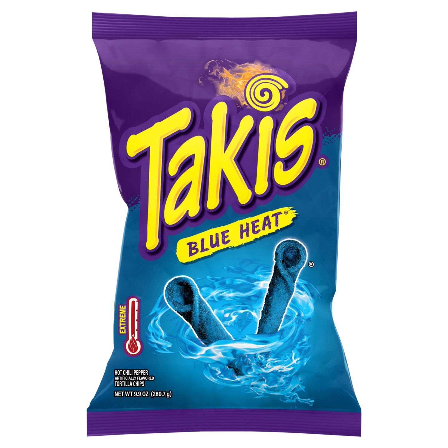 Takis Blue Heat Hot Chili Pepper Tortilla Chips, 9.9 oz