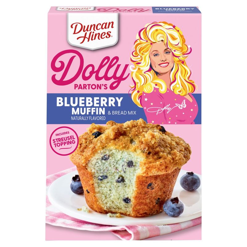 Duncan Hines Dolly Parton's Blueberry Muffin &amp; Bread Mix, 17.83 oz