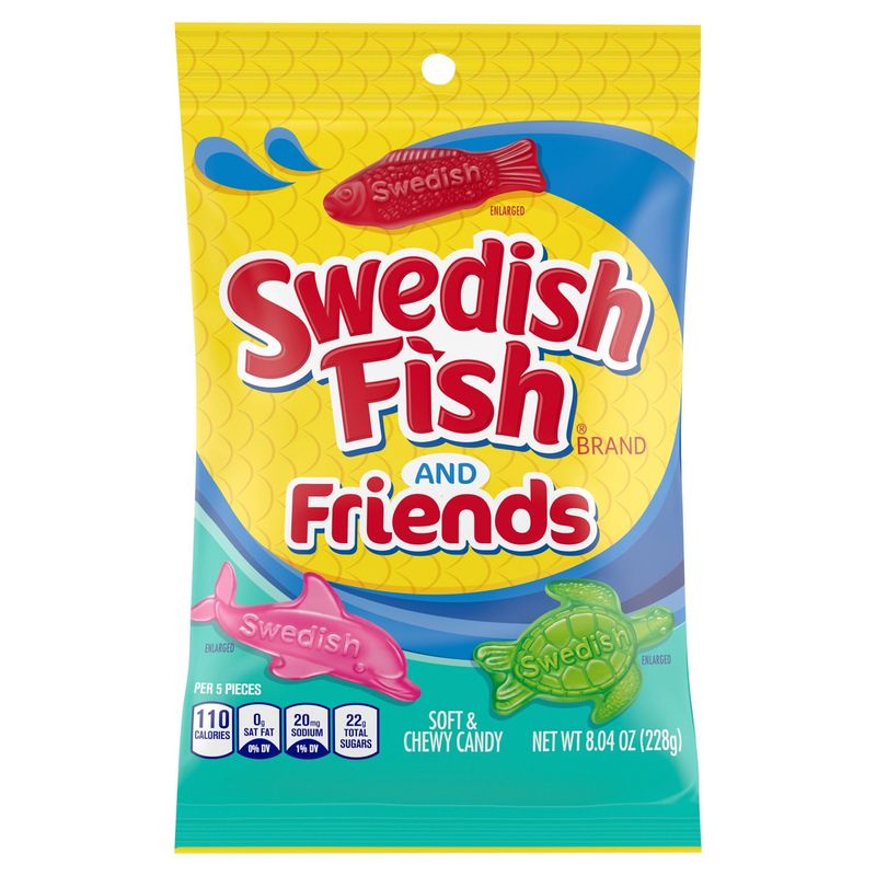 Swedish Fish Friends Soft &amp; Chewy Candy, 8.04 oz