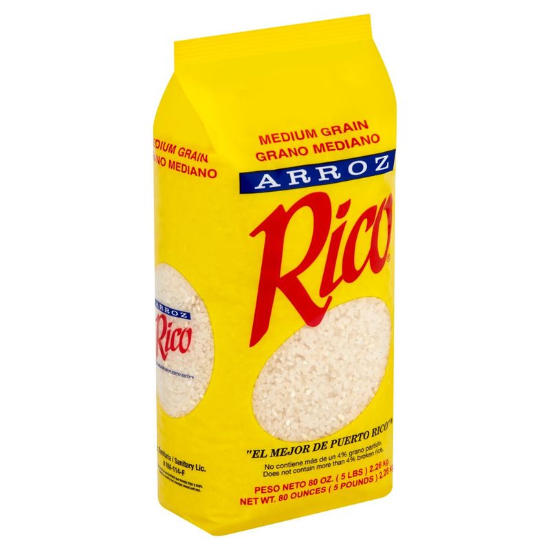 Rico Medium Grain Rice, 80 oz
