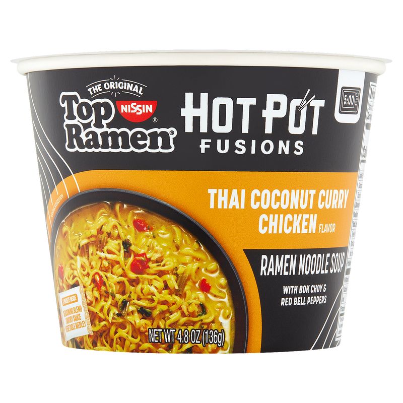 Nissin Top Ramen The Original Thai Coconut Curry Chicken Flavor Ramen Noodle Soup, 4.8 oz