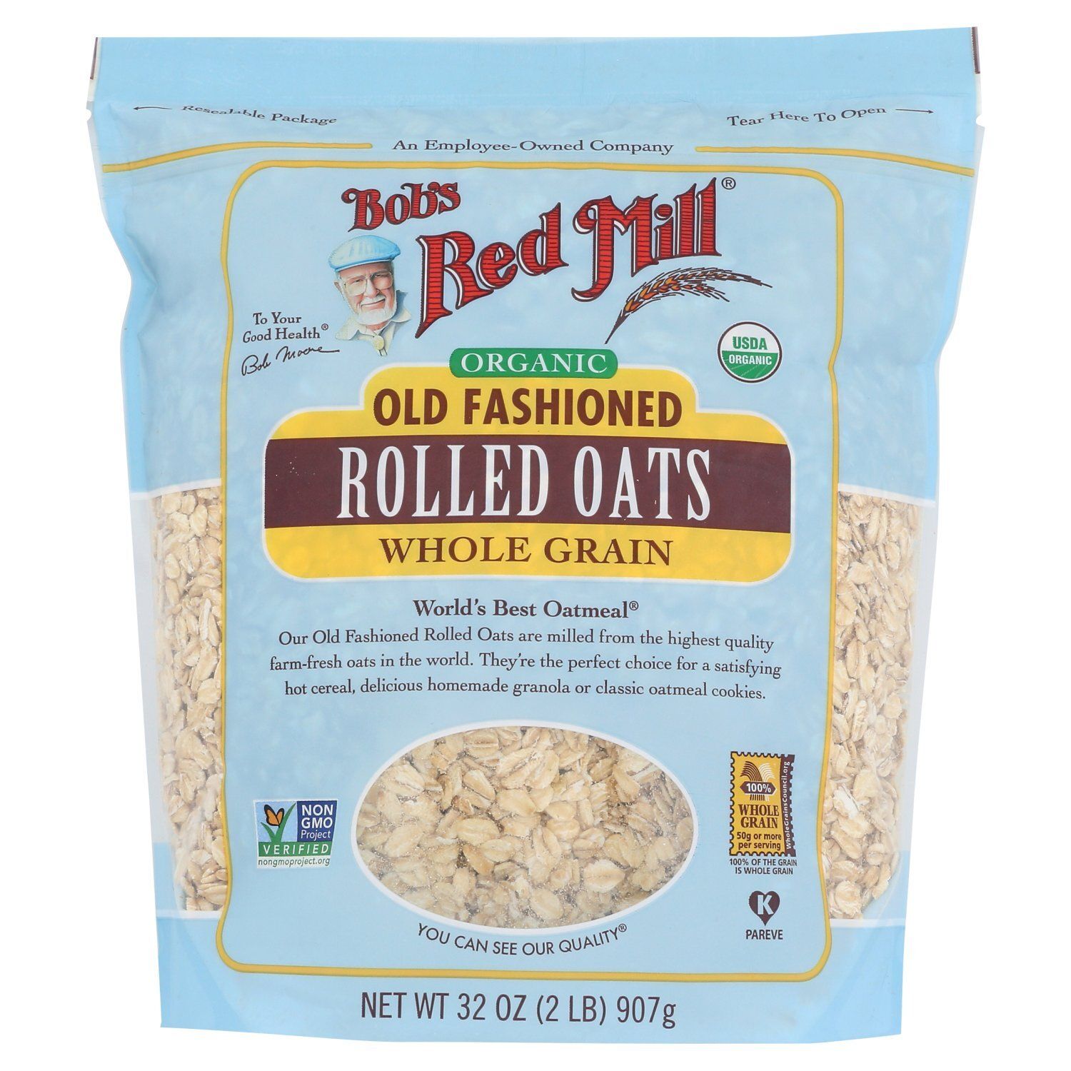 Bob's Red Mill Organic Old Fashioned Rolled Oats, 32 oz