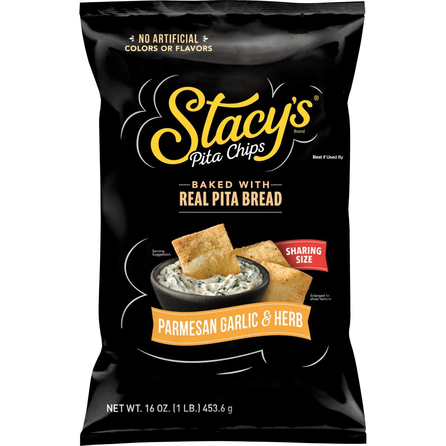 Stacy's Baked Pita Chips Parmesan Garlic &amp; Herb 16 Oz