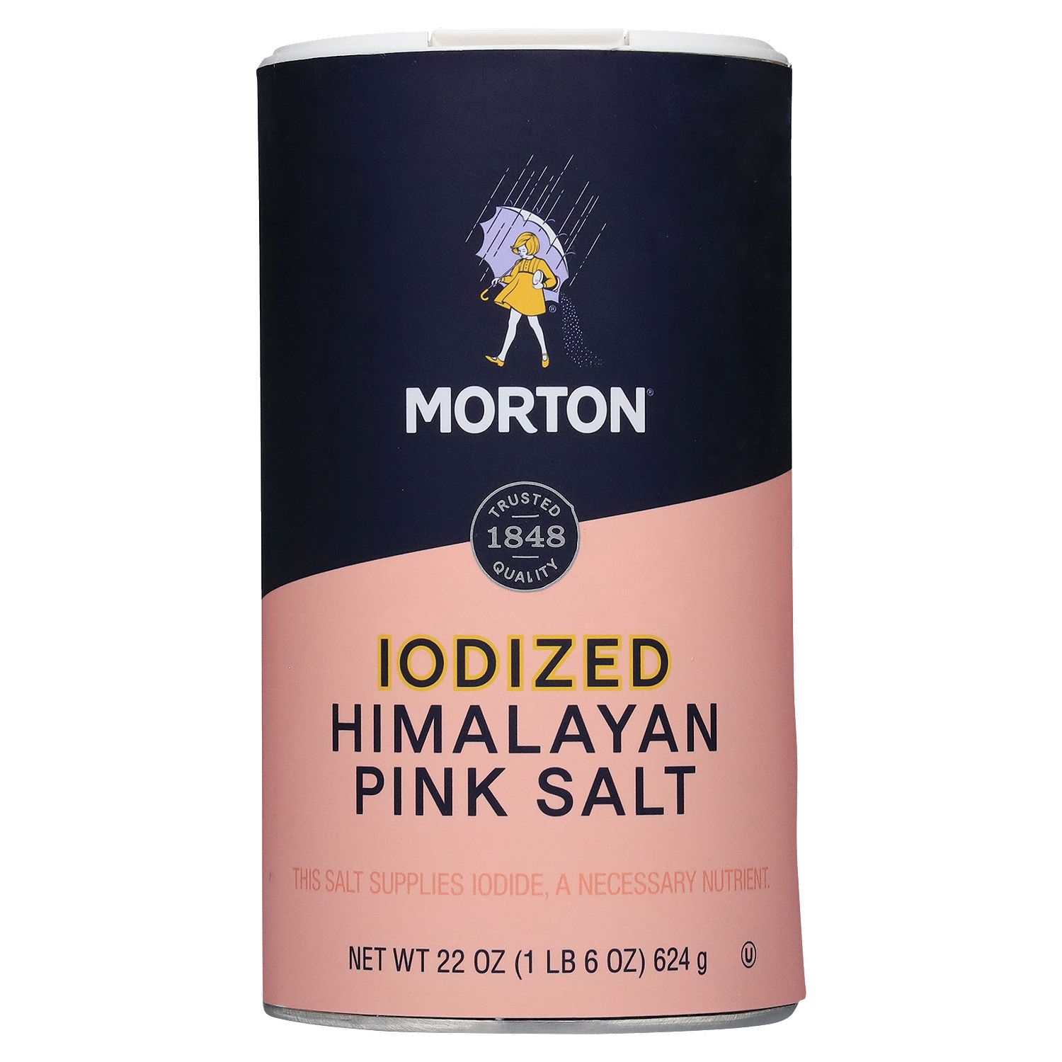 Morton Iodized Himalayan Pink Salt, 22 oz